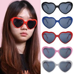 Gafas de sol Moda Durable Luces duraderas se convierten en imagen de amor Gafas de difracción de corazón Efecto especial en forma de corazón