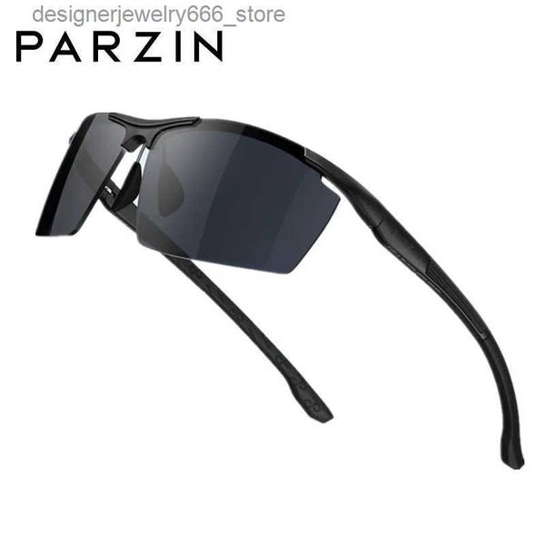 Gafas de sol Marcos de moda PARZIN Hombres UV400 Conductor polarizado Conducción Gafas de sol Hombre Lente de nailon Gafas deportivas Aluminio Magnesio 8333 Q231219