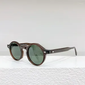 Zonnebril Mode Frames Retro Ronde Acetaat Japanse Heren Leesbril Brillen Hoge Kwaliteit