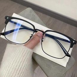Gafas de sol Fashion Half Frame Blue Light Bloking Se anteojos de mechón ultraligero óptico Spectacle Computer Protección de ojo Glass Glass