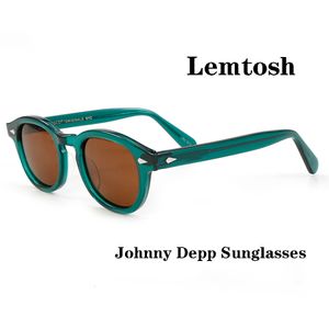 Lunettes de soleil mode Johnny Depp lunettes de soleil hommes femmes lunettes de soleil polarisées marque Vintage acétate cadre Lemtosh lunettes Top qualité 230620