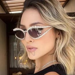 Occhiali da sole Fashion Luxury Crystal Shiny Women Sexy Cat Eye Party Eleganti occhiali da sole Female Shades De Sol 230714