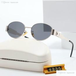 Lunettes de soleil Fashion Designer de luxe pour femmes hommes lunettes identiques à Lisa Triomphe Beach Street Po Petit Sunnies Métal FL Cadre avec cadeau Otok4