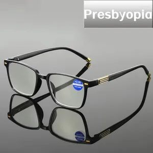 Zonnebrillen Mode Heren Leesbril Unisex Anti-blauw Zakelijk Presbyopie Brillen Retro Ver zicht Brillen op sterkte 0 tot 4.0