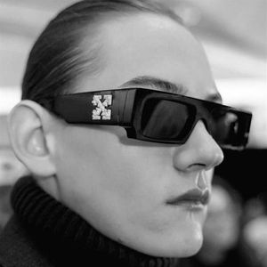 Zonnebril Mode Moderne Rechthoek Voor Vrouwen Mannen Merk Designer Zonnebril Hiphop UV400 Shades Eyewear Ins2090