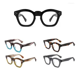 Lunettes de soleil mode plaque matériel Anti lumière bleue haut de gamme plat Multi charnière lunettes femmes cadre hommes affaires bureau Sunnie