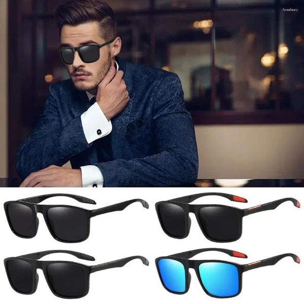 Gafas de sol Moda polarizada para hombres Mujeres que conducen pesca Viajes Anti-UV Gafas Sun Vintage Big Frame Eyewear E9X7