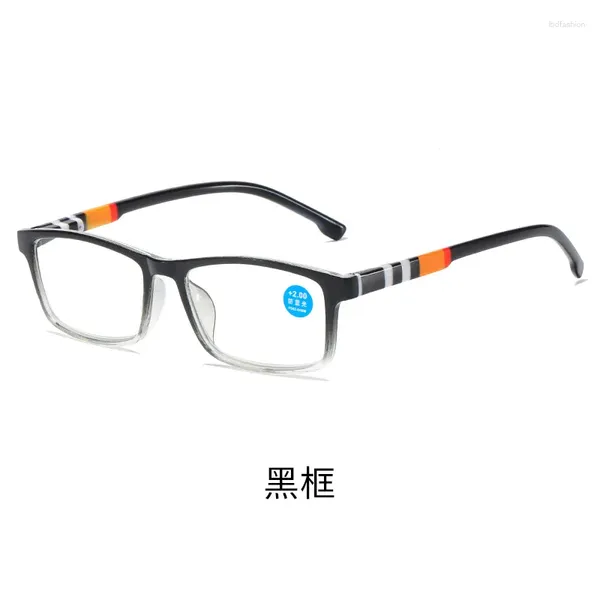 Lunettes de soleil Fashion Printing Anti-blue Presbyte Glasses Spring Leg HD pour les personnes âgées