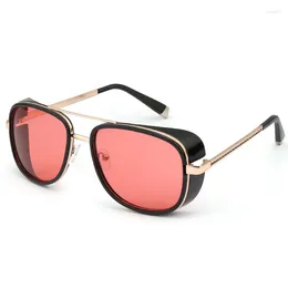 Lunettes de soleil Fashion Punk Vintage Men et femmes Designer Brand Retro Sunglass Rectangle Sun Glasses UV400 Lens Eyewars