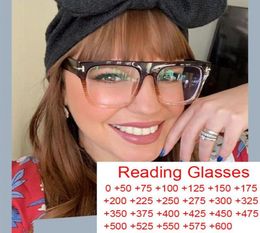 Gafas de sol Gafas de lectura de moda Mujeres Hombres Diseñador de marca Anteojos degradados marrones Puntos de luz azules cuadrados grandes 2Sunglasses9699738