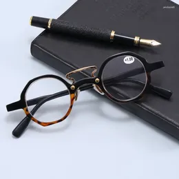Lunettes de soleil Fashion Retro Leopard Imprimer des lunettes de lecture pour hommes HD Presbyopie Femmes Femmes bleues Lumières Gafas
