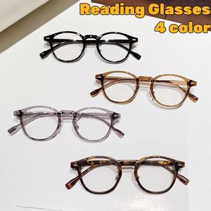 Lunettes de soleil mode rétro petit cadre rond anti-bleu lunettes de lecture haute définition personnes âgées presbytie unisexe lunettes hypermétropes