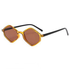 Zonnebrillen mode rhombus zonnebril dames bril retro zwart zonnebril mannen luxe merk ontwerp brillen uv400 sunglass luipaard tinten J230422