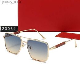 Lunettes de soleil Fashion Rimless Frame Buffalo nouvelles lunettes de soleil de mode pour hommes femmes corne de buffle lunettes optiques en bois blanc avec boîte ZUHQ