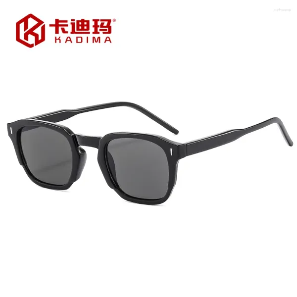 Lunettes de soleil à rivets rectangulaires pour femmes et hommes, produit tendance de haute qualité, nuances d'extérieur rétro Oculos Uv400, 2024