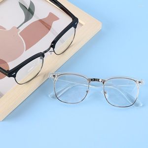 Lunettes de soleil mode ronde Anti lumière bleue lunettes femmes hommes classique carré lunettes cadres Transparent ordinateur Oculos Feminino