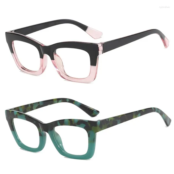 Gafas de sol Fashion Square Blue Bloqueo de lentes de lectura CR39 Lente anti-Glare de alta glaza
