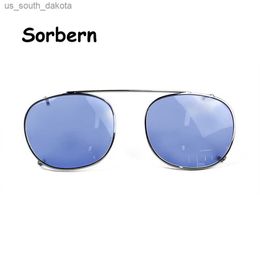 Lunettes de soleil mode revêtement teinté Clip sur lunettes pour femmes hommes lunettes de soleil polarisées Depp Style Clip-On lunettes de soleil rondes conduite nuances L230523