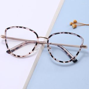 Zonnebril Mode TR90 Luipaard Cat Eye Blauw Blokkeerbril Vrouwen Licht Gewicht Heren Frames Vintage Anti-Computer Straling Brillen