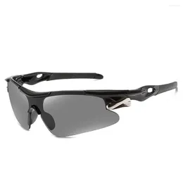 Zonnebrillen Fashion Trend Outdoor Sports Night Vision Glasses Heren- en dames UV -bescherming voor fietsen