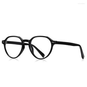 Lunettes de soleil mode tendance bleu lumière bloquant lunettes hommes rétro femmes TR90 Anti rayonnement lunettes rondes transparentes lunettes