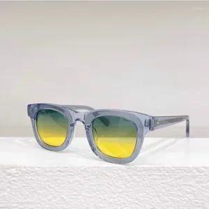 Lunettes de soleil Mode Vintage FRITZ Épais Acétate Cadre TAC Lentille Rétro Carré Design Femmes Homme A