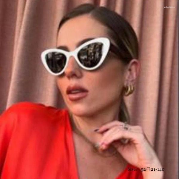 Gafas de sol Fashion Vintage Triangle Frame Cat Eye Women 2024 Classic Designer Trend Travel Sun Gafas para mujer