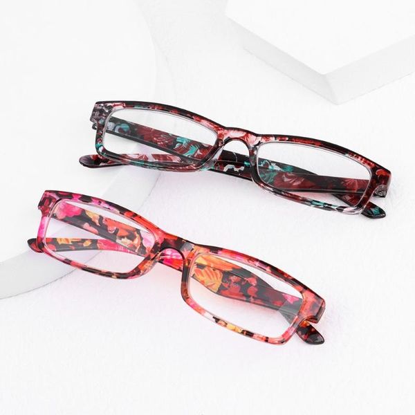 Lunettes de soleil mode femmes fleurs lunettes de lecture cadre ultra-léger haute définition lentille presbyte loupe lunettes dioptrie 1.00- 4.00Su