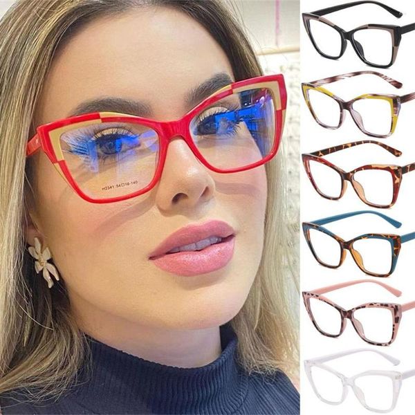 Gafas de sol Moda Mujer Hombre Anti-UV Rayos azules Gafas Computadora Gafas TR90 Gafas Espejo plano Protección ocular Gafas Cuidado de la visión