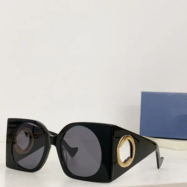 Gafas de sol Moda Mujer Marco cuadrado de gran tamaño para hombres Retro Moderno Color Ojo de gato Gafas UV400