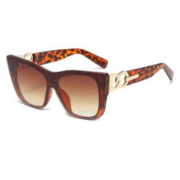 Zonnebrillen Modieuze cat eye-zonnebril voor dames, luxe merkontwerper Cateye dameszonnebril zonder rand met oversized frameloze gradiënt sha J0202