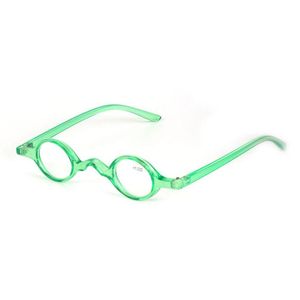 Zonnebrillen vrouwelijke vintage ronde mini leesbril klein plastic brillen frame vrouwen mannen presbyopic 1.5-3.5 r134