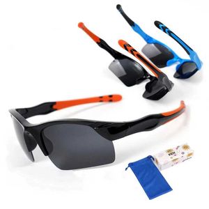 Zonnebrillen Flexibele kinderen Gepolariseerde zonnebril geschikt voor jongens Girls Sport Buiten Bicycle-bril als geschenken Kinderen van 3-10 WX5.23