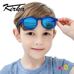 Zonnebrillen Flexibele gepolariseerde kinderzonnebril Kinderzonnebril voor 7-12 jaar Jongens Baby Meisjes TR90 UV400 Tinten Blauw Brillen Kinderen 231017