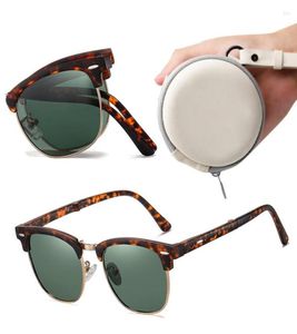 Zonnebril Opvouwbare HD Gepolariseerde Mannen Vrouwen Designer Club Merk Gevouwen Rijden Zonnebril Verblind Dropp Master Shades3526473