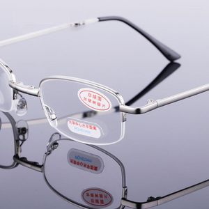 Zonnebril Opvouwbare Leesbril Mannen Vrouwen Metalen Frame Verziend Hars Verziendheid Brillen Dioptrie Brillen 1.5 2.5 3.5 Unisex