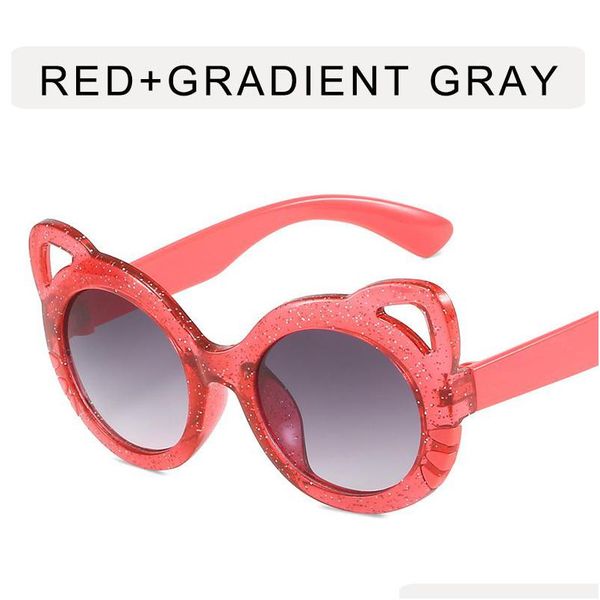 Lunettes de soleil pour enfants Acrylique Transparent Oreille de chat Mignon Été 2023 Articles de fête à la mode P Ograph Show Décor Rose Gris Bleu Noir Couleur D Dhnpo