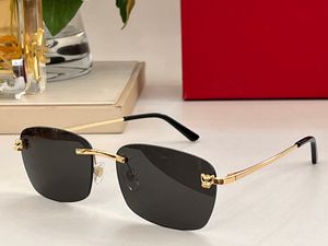 Zonnebrillen voor mannen en vrouwen zomer ontwerpers 0148 stijl anti-ultraviolet retro brillen frameloze bril willekeurige doos