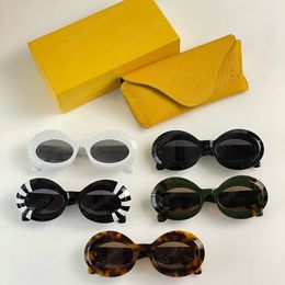 Lunettes de soleil pour hommes lunettes de soleil femmes de créateurs lunettes rondes nuances de mode de luxe espagnoles modèle 40091 avec étui 6 couleurs lunettes de soleil de créateur en acétate 1: 1