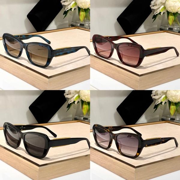 Gafas de sol para hombres Mujeres Unidad al aire libre Gafas de alta calidad Sombras de gradiente Marco 5516 Uv400 CH Gafas