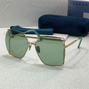 Zonnebril voor dames klassiek merk hol geplateerd metalen frame 0187 mode kunst bril outdoor UV designer zonnebril 235Q