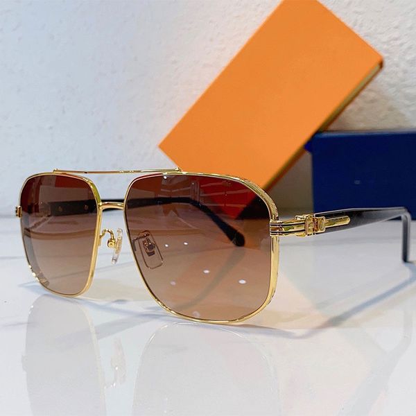 Gafas de sol para mujer Moda de verano clásica Z1230 Estilo metal y marco de tablón Gafas de protección UV Lente Logo espejo pierna vidrio lunette de soleil1230