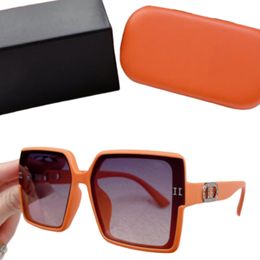 Lunettes de soleil pour femmes lunettes de créateur PC plein cadre lunette dégradé couleur mode haute qualité lettres de luxe lunettes orange hommes ombre lunettes adumbral