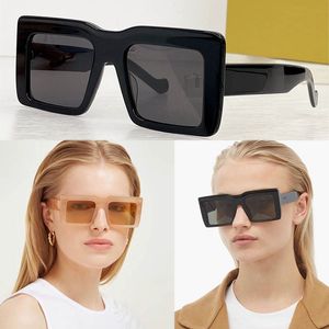 Zonnebril voor dames designer vierkante oversized zonnebril rechthoekig acetaat vezel licht montuur Lady fashionable beach catwalk party glasses