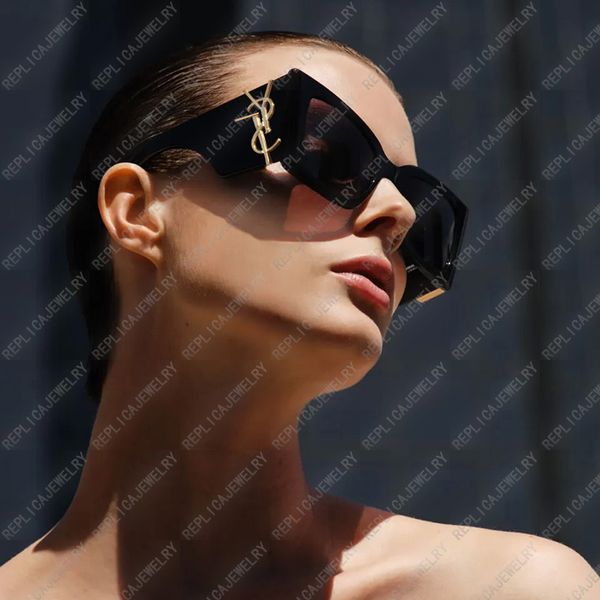 Gafas de sol para mujer Diseñador Yve Logo SL M119 Blaze Gafas de sol cuadradas Gafas de lujo negras para mujer con caja La mejor calidad Gafas con montura para mujer de marca popular