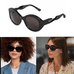 Lunettes de soleil pour femmes marque de mode 0208 lunettes de protection personnalité miroir jambe cadre rond hommes lunettes de soleil de créateur