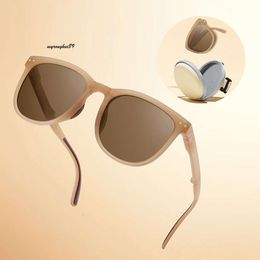 Gafas de sol para mujeres plegando ropa de moda en 2024, nueva luz polarizada moderna con reposo en la nariz para protección UV, gafas de sol plegables CD001