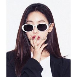 Zonnebril voor dames Koreaanse designermerk nep-stijl zonnebril voor dames met quinoa licht luxe ovaal frame Franse zonbescherming