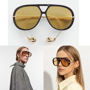 Zonnebrillen voor dames, luxe kwaliteit, metalen, unieke spiegelpoten, klassieke merk-oversized bril, buitensportmode, heren-designer-zonnebril, originele doos
