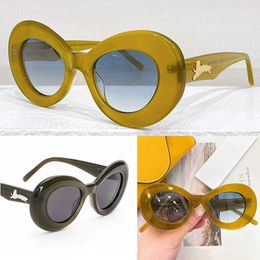 Lunettes de soleil pour femmes LW40121I Nouveau créateur de mode lunettes de soleil en acétate pour femmes monture ovale en acétate avec logo en métal doré UV400 lunettes personnalisées de qualité supérieure